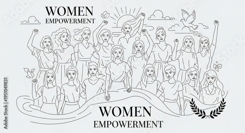 Diverse group of women celebrating empowerment and unity.