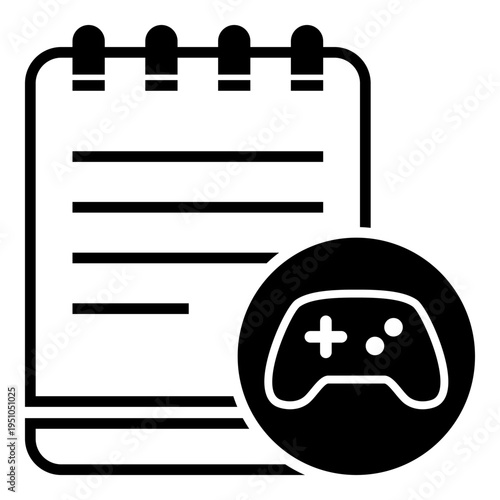 Game Schedule Calendar Icon with Controller Symbol