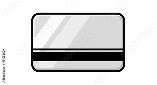 Blank credit card with magnetic stripe.