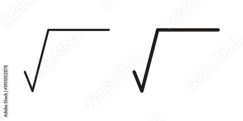 Square root icon pack flat vector in outline