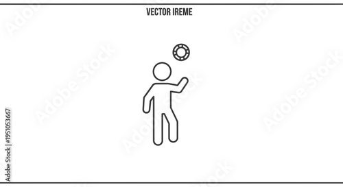 Man Juggling Casino Chip Icon