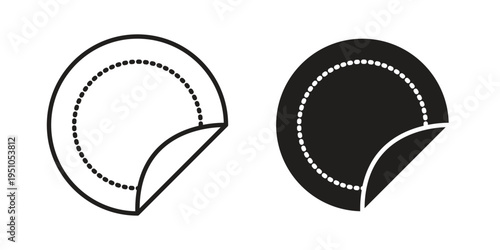 Sticker icon pack flat vector in outline