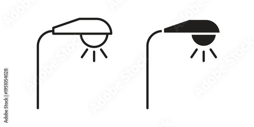 Street light icon pack flat vector in outline