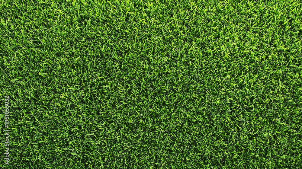 Fototapeta premium dense lawn grass texture background with rich green natural surface and organic plant pattern, fresh outdoor backdrop