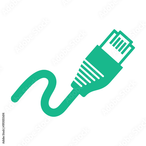 Green ethernet cable connector