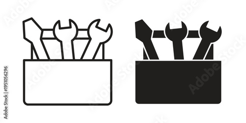 Toolbox icon pack flat vector in outline