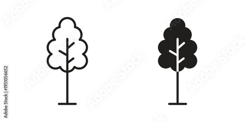 Tree free icon pack flat vector in outline