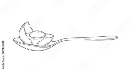 spoon with yogurt and spoon