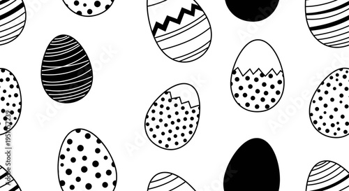 seamless pattern with easter eggs