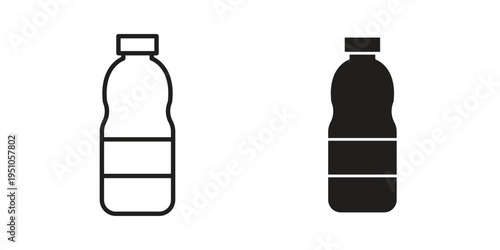 Water bottle icon pack flat vector in outline