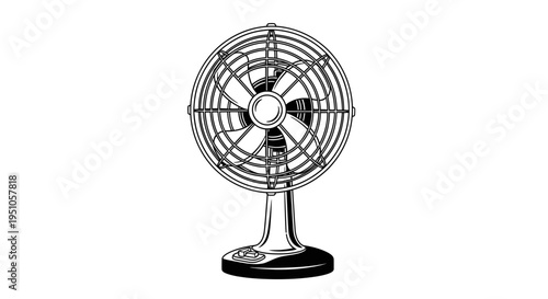 old electric fan isolated