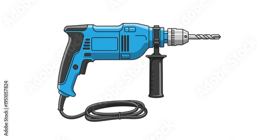 electric drill isolated on white background