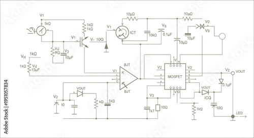 vector drawing of a blueprint
