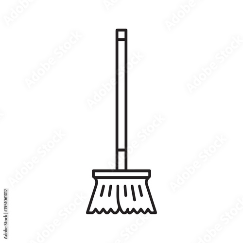 Vector broom icon