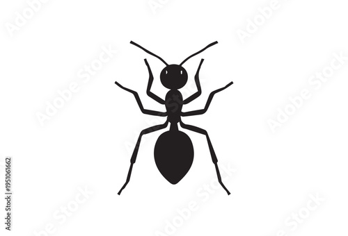 Black ant icon vector