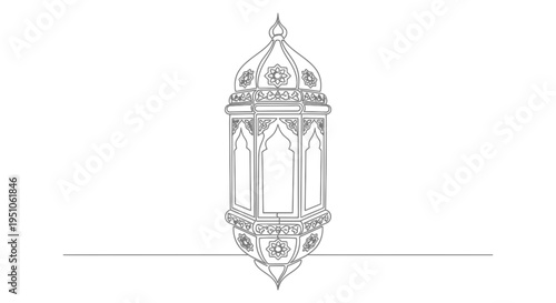 Intricate Lantern Design Architectural Element.