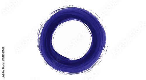 Blue rubber O ring closeup.