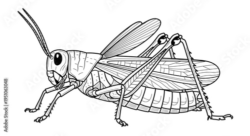 grasshopper insect illustration