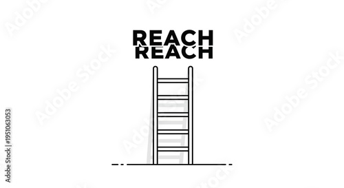 Ladder to Reach Success, Ambition, Goal Achievement, Business Growth, Career Advancement