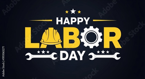 Happy labor day celebration honoring workers and labor unions