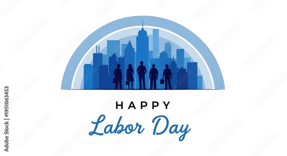 Fototapeta premium Happy labor day celebration honoring workers and labor unions