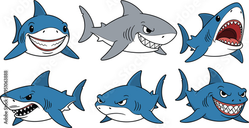 shark, cartoon, fish, ocean, marine, predator, sea, wildlife, aquatic, animal, character, illustration, cute, angry, smile, underwater, marine life, sea creature, ocean predator, shark cartoon