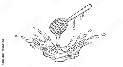 honey dipper dripping liquid