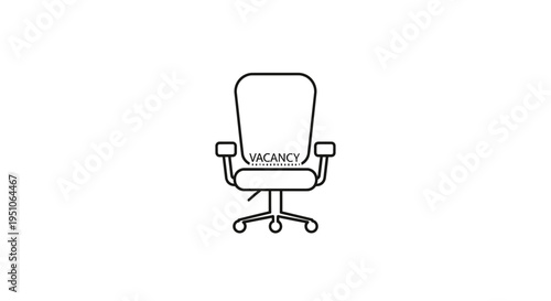 Empty Office Chair with VACANCY Sign, Business Recruitment Concept