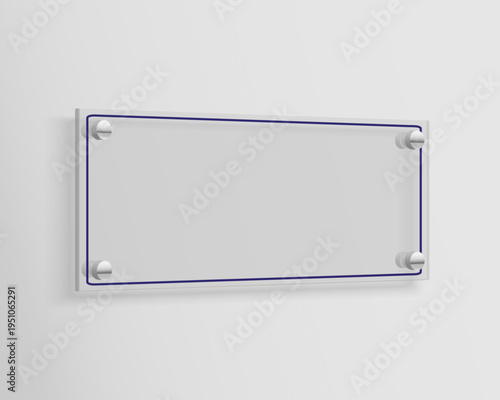 Glass signage mockup