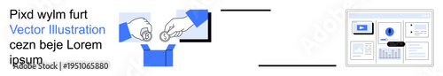 Financial transactions, e-commerce, online services, digital workflow, identity verification, business activities. Hands exchanging coins and digital screen interface. Financial transactions