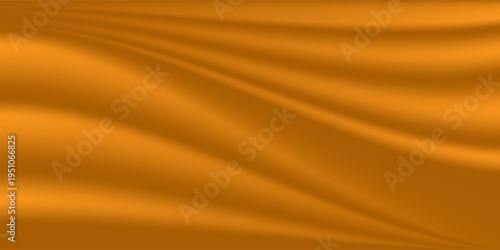 Elegant Orange Silk Fabric Texture Background with Smooth Waves