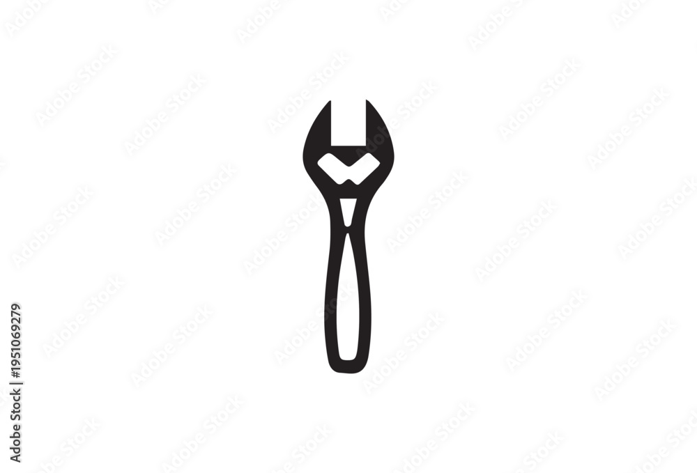 Obraz premium Vector adjustable wrench icon