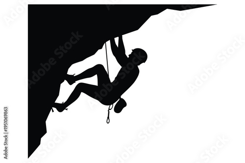 Black silhouette of a jumping person with long ponytail