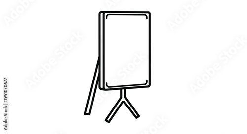 Blank Flip Chart Easel for Presentation and Meeting Notes
