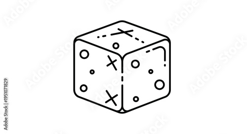 Tic Tac Toe Game Board Dice, Strategy and Chance Concept