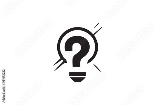 Vector question mark light bulb icon