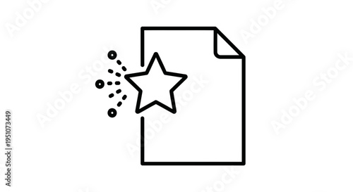 Star Rating Document Icon: Success, Quality, Achievement, and Excellence