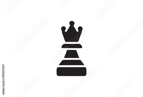 Black chess king icon vector