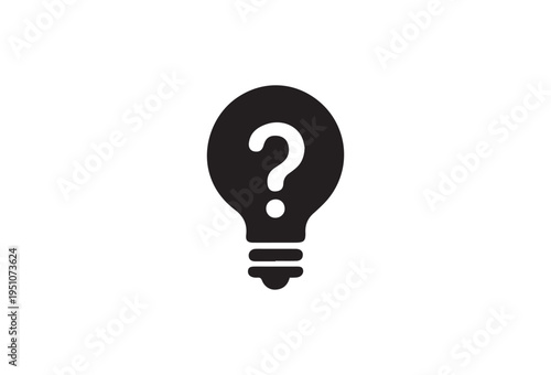 Vector question mark light bulb icon