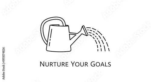 Nurture Your Goals: Watering Can Symbolizing Growth and Success