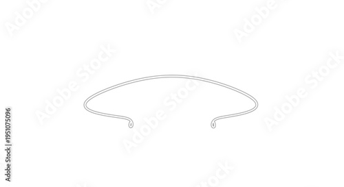 Minimalist Wireframe Halo or Aura Symbol, Simple Light Circle Outline