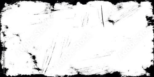 Photos Distressed grunge border with white scratched texture with heavy scratches an irregular, torn black border, making it an ideal overlay or background for aged