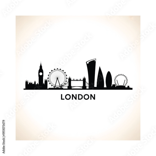 Silhouetted skyline of london featuring big ben and the london eye