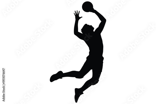 Black silhouette of a person running on a white background