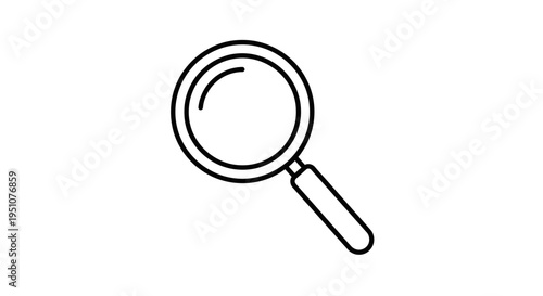Magnifying glass icon, symbol for search, discovery, analysis, and investigation