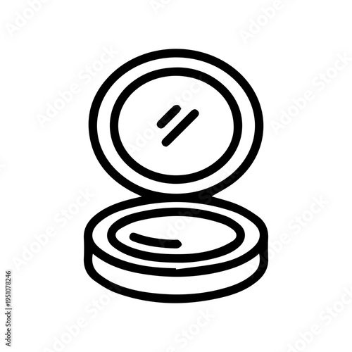 Compact mirror outline