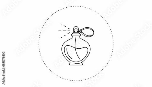 Elegant Perfume Bottle with Spray Mist Icon