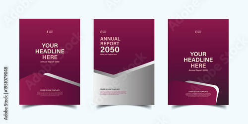 Elegant Magenta Business Cover Template for Company Profile