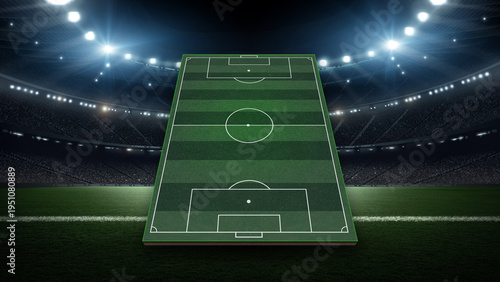 Customizable soccer lineup planner, build your ultimate team,3d rendering.
