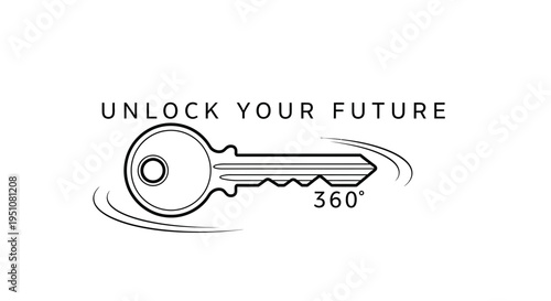 Unlock Your Future 360 Degrees Key Concept - Business Growth and Opportunity
